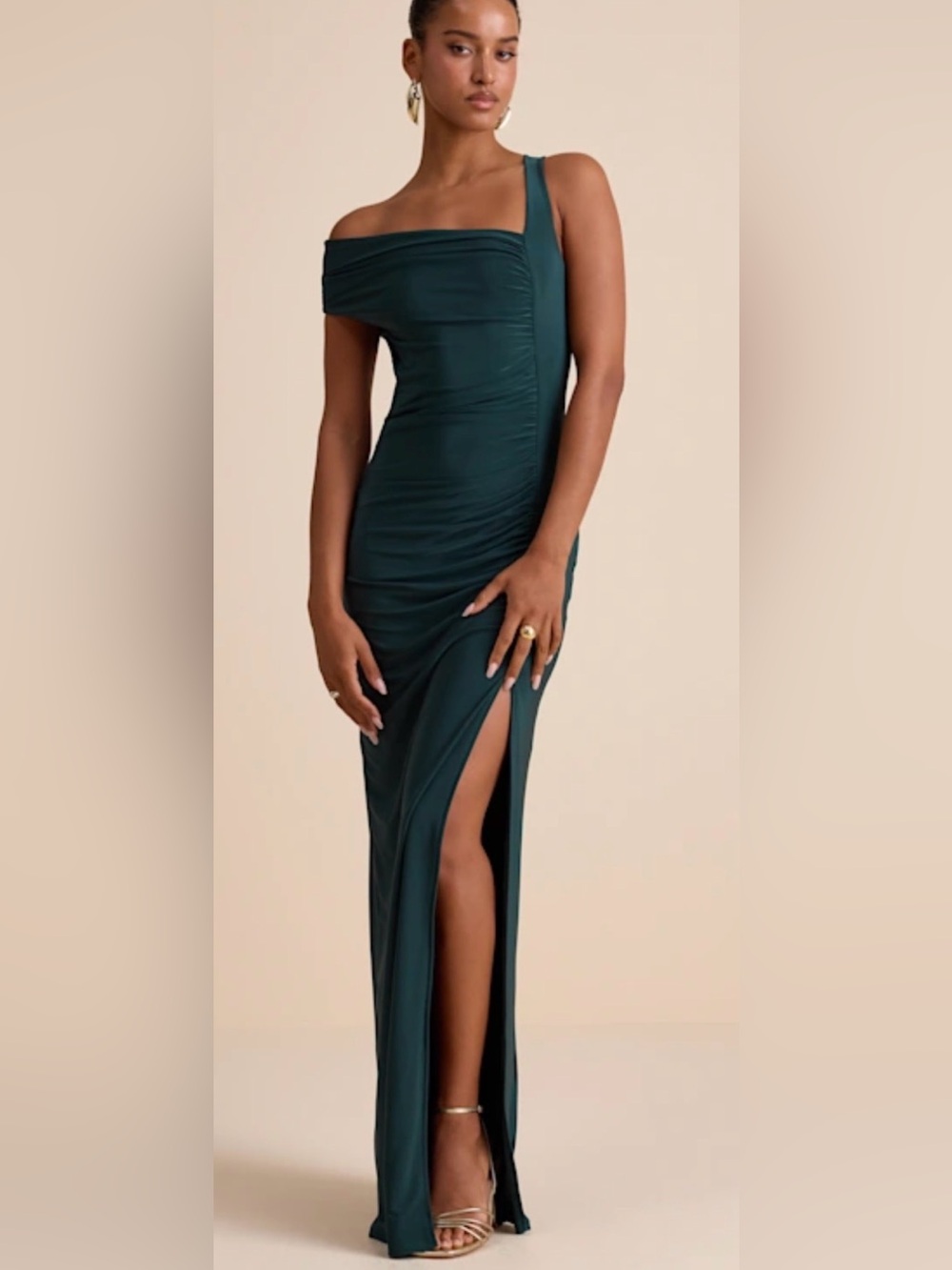 Lulu's Maxi Dress One-Shoulder